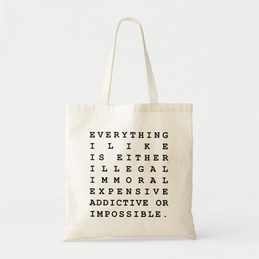 Alles wat ik leuk vind tote bag (Voorkant)