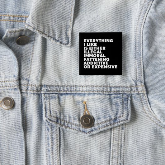 Alles wat ik leuk vind vierkante button 5,1 cm (In situ)