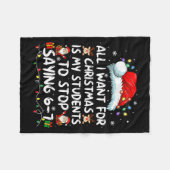 Alles wat ik met Kerstmis wil is dat mijn studente Fleece Deken (Voorkant (Horizontaal))