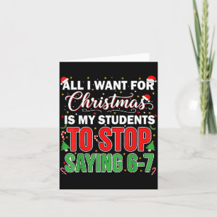 Alles wat ik met Kerstmis wil is dat mijn studente Kaart