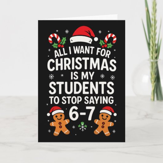 Alles wat ik met Kerstmis wil is dat mijn studente Kaart (Voorkant)