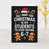 Alles wat ik met Kerstmis wil is dat mijn studente Kaart (Gele Bloem)