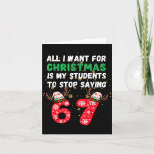Alles wat ik met Kerstmis wil is dat mijn studente Kaart