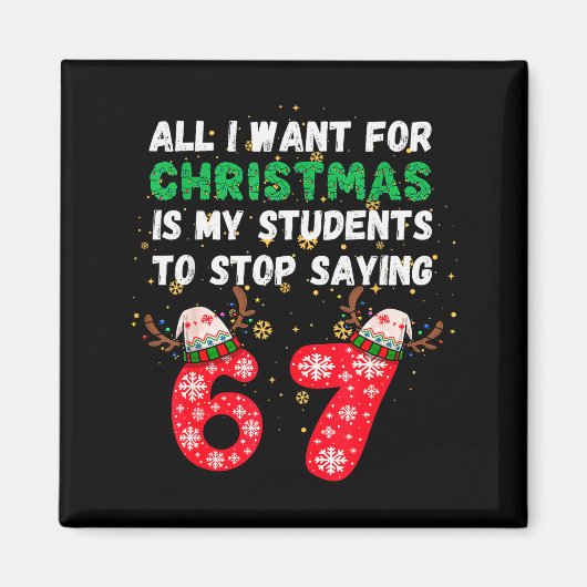 Alles wat ik met Kerstmis wil is dat mijn studente Magneet (Voorkant)