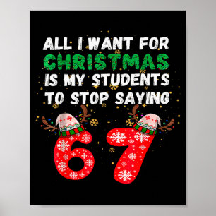 Alles wat ik met Kerstmis wil is dat mijn studente Poster