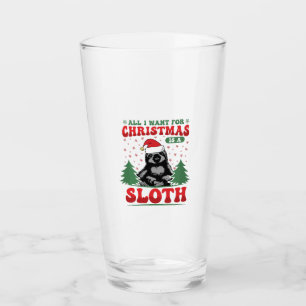 Alles wat ik met Kerstmis wil is een luiaard Glas