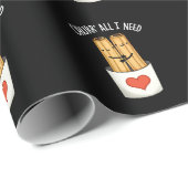 Alles wat ik nodig heb Funny Churros Pun Dark BG Cadeaupapier (Rol Hoek)
