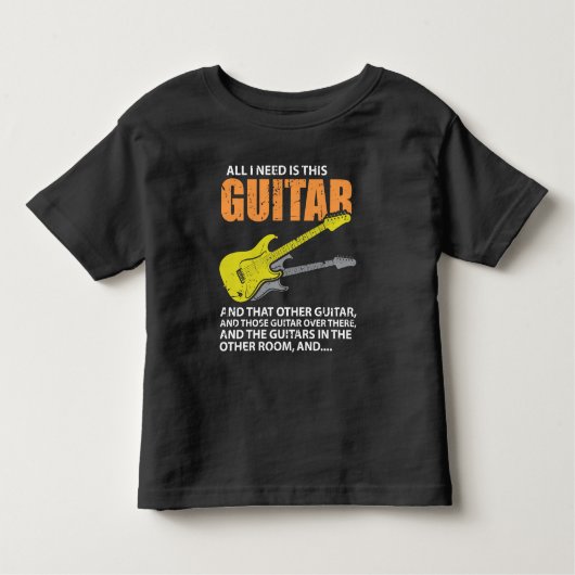 Alles wat ik nodig heb is deze gitarist kinder shirts (Voorkant)