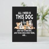 Alles wat ik nodig heb is deze hond kaart (Staand voorkant)