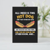 Alles wat ik nodig heb, is deze Hot Dog Kaart (Staand voorkant)