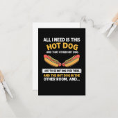Alles wat ik nodig heb, is deze Hot Dog Kaart (Voorkant / Achterkant in situ)