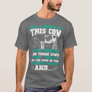 Alles wat ik nodig heb is deze Koe Dierenvriend bo T-shirt