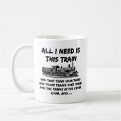Alles wat ik nodig heb is deze stoomtrainmotor en koffiemok (Links)