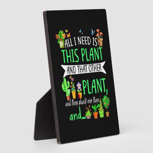 Alles wat ik nodig heb is dit Plant Fotoplaat (Zijkant)