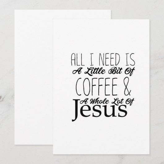 Alles wat ik nodig heb is een beetje koffie en een (Voorkant / Achterkant)