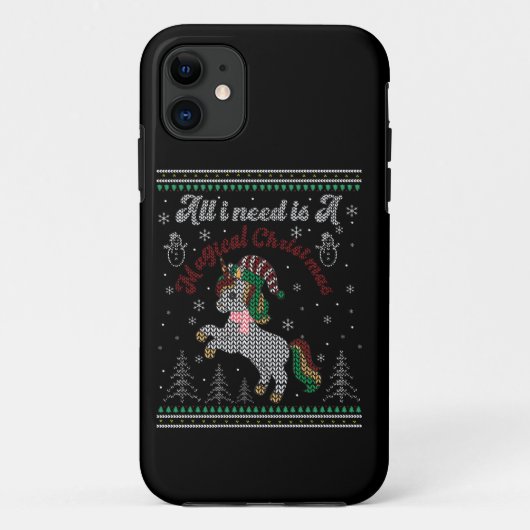 Alles wat ik nodig heb is een magische kerst, Unic Case-Mate iPhone Case (Achterkant)