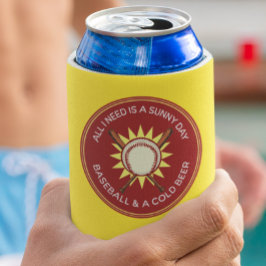 Alles wat ik nodig heb is een zonnige dag, honkbal blikjeskoeler