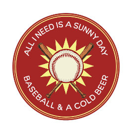 Alles wat ik nodig heb is een zonnige dag, honkbal t-shirt