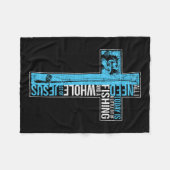 Alles wat ik nodig heb is Gevist en Jezus Christel Fleece Deken (Voorkant (Horizontaal))