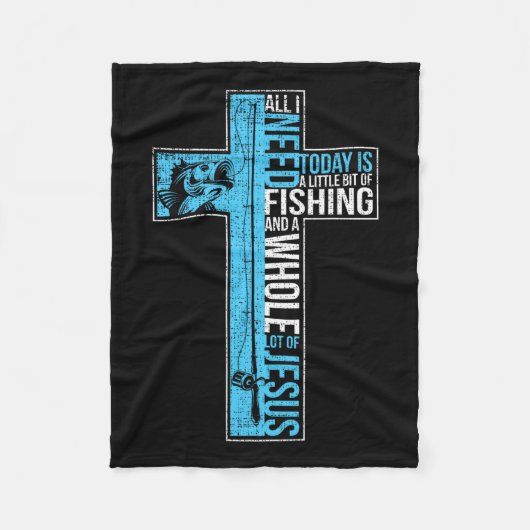 Alles wat ik nodig heb is Gevist en Jezus Christel Fleece Deken (Voorkant)