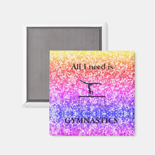 Alles wat ik nodig heb is GYMNASTICS Magnet (Voorkant / Achterkant)