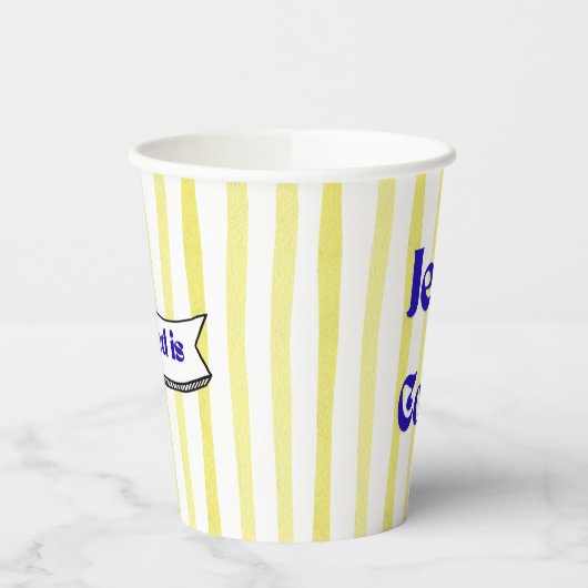 Alles wat ik nodig heb is Jesus & Coffee - Geel, B Papieren Bekers (Links)