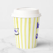 Alles wat ik nodig heb is Jesus & Coffee - Geel, B Papieren Bekers (Links)