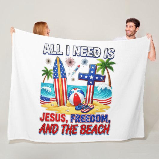 ALLES WAT IK NODIG HEB IS JESUS FLEECE DEKEN (In situ)