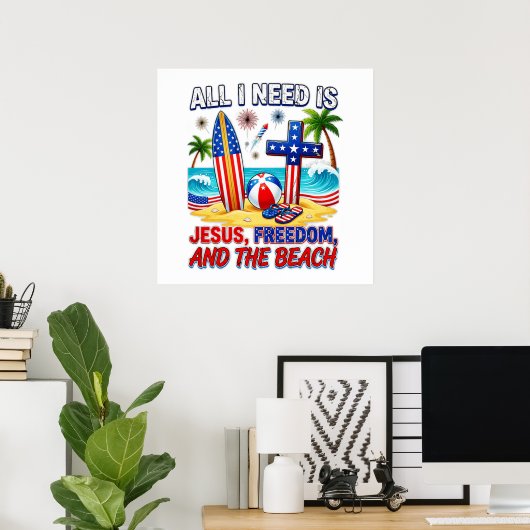 ALLES WAT IK NODIG HEB IS JESUS POSTER (Thuiskantoor)