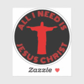 Alles wat ik nodig heb is Jezus Christus - v2 (roo Sticker (Vel)