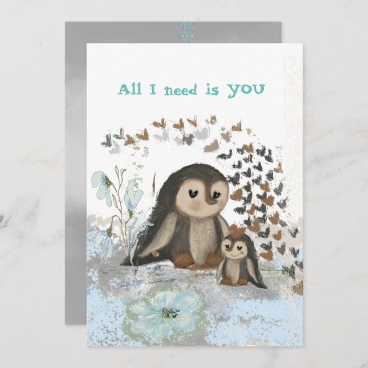 Alles wat ik nodig heb is jou Penguin Kaart (Voorkant / Achterkant)