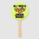 Alles wat ik nodig heb is kipnuggets handwaaier (Achterkant)