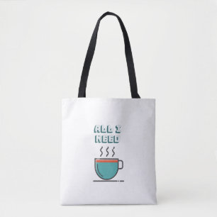 Alles wat ik nodig heb is koffie-Canvas tas