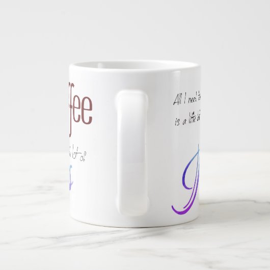 Alles wat ik nodig heb is koffie en Jezus Grote Koffiekop (Achterkant)