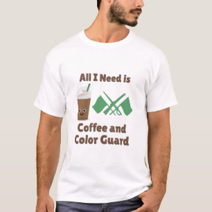 Alles wat ik nodig heb, is koffie en kleurenbesche t-shirt