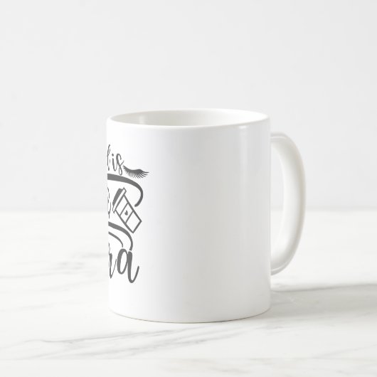 Alles wat ik nodig heb is koffie en Mascara Girly  Koffiemok (Voorkant rechts)