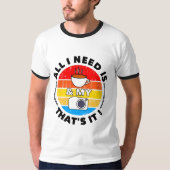Alles wat ik nodig heb is koffie en mijn camera |  t-shirt (Voorkant)
