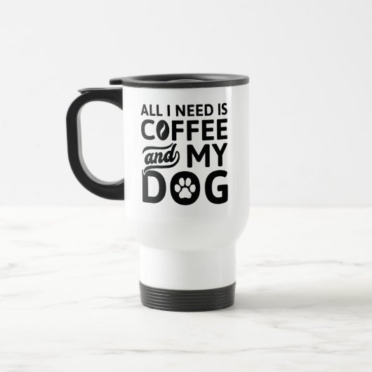 Alles wat ik nodig heb is koffie en mijn hond reisbeker (Links)