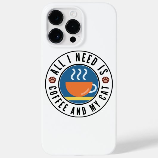Alles wat ik nodig heb is koffie en mijn kat Case-Mate iPhone case (Achterkant)