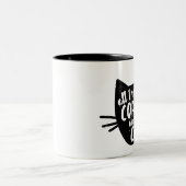 "Alles wat ik nodig heb is koffie en mijn kat Mok" Tweekleurige Koffiemok (Center)
