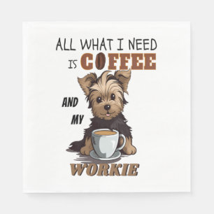 Alles wat ik nodig heb is koffie en mijn Yorkie Servet