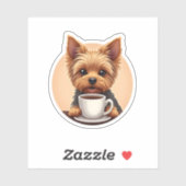Alles wat ik nodig heb is koffie en mijn Yorkie Sticker (Vel)