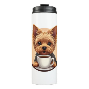 Alles wat ik nodig heb is koffie en mijn Yorkie Thermosbeker