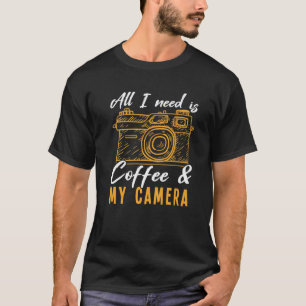 Alles wat ik nodig heb is koffie t-shirt