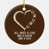 Alles wat ik nodig heb is liefde, een paard en een keramisch ornament (Achterkant)