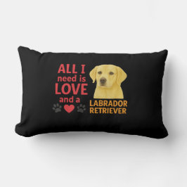 Alles wat ik nodig heb is liefde en een geel lab kussen