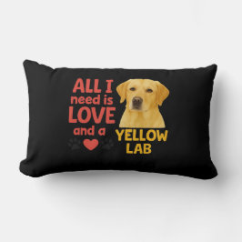 Alles wat ik nodig heb is liefde en een geel lab kussen