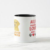 Alles wat ik nodig heb is liefde en een geel lab mok (Midden)