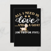 Alles wat ik nodig heb is liefde en een geit informatiekaartje (Voorkant / Achterkant)