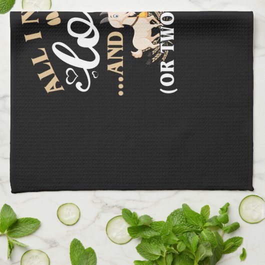 Alles wat ik nodig heb is liefde en een geit theedoek (Gevouwen)